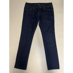 Vigoss Jeans Dark Wash Straight Leg Mid-Rise with Button Flap Pockets Size 11